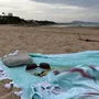 Autres linges de bain - fouta vert menthe-bordeaux 170x100 cm - OTTOMANIA