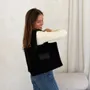 Bags and totes - Teddy Tote Bag in Plush Effect Fabric - Black - MOONPACK