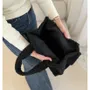 Bags and totes - Teddy Tote Bag in Plush Effect Fabric - Black - MOONPACK