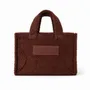 Bags and totes - Teddy tote bag in plush effect fabric - Chocolate Brown (37x16x28cm) - MOONPACK