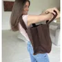Bags and totes - Teddy tote bag in plush effect fabric - Chocolate Brown (37x16x28cm) - MOONPACK