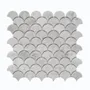 Mosaics - Carrara white fish scale marble mosaic - SAGIT