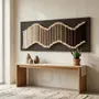 Autres décorations murales - Ethereal Wave : décoration murale textile 3D ombrée faite à la main av - SARMAL DESIGN