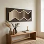 Autres décorations murales - Ethereal Wave : décoration murale textile 3D ombrée faite à la main av - SARMAL DESIGN
