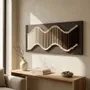 Autres décorations murales - Ethereal Wave : décoration murale textile 3D ombrée faite à la main av - SARMAL DESIGN