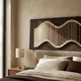 Autres décorations murales - Ethereal Wave : décoration murale textile 3D ombrée faite à la main av - SARMAL DESIGN