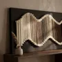 Autres décorations murales - Ethereal Wave : décoration murale textile 3D ombrée faite à la main av - SARMAL DESIGN
