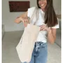 Bags and totes - Reusable velvet bag - Beige (41,5x10x 9cm) - MOONPACK