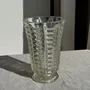 Vases - Vintage Geometric Molded Glass Flared Vase H21 - OFFICE OBJETS