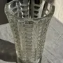 Vases - Vintage Geometric Molded Glass Flared Vase H21 - OFFICE OBJETS