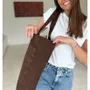 Bags and totes - Reusable velvet bag - Brown (41,5x10x 9cm) - MOONPACK