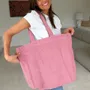 Bags and totes - Reusable velvet bag - Pink (41.5x10x 9cm) - MOONPACK