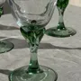 Verres à pied - Lot de 4 verres à pied vert vintage H16 - OFFICE OBJETS