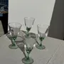 Verres à pied - Lot de 4 verres à pied vert vintage H16 - OFFICE OBJETS