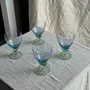 Stemware - Set of 4 large blue and green glasses H14 D10 - OFFICE OBJETS