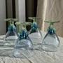 Stemware - Set of 4 large blue and green glasses H14 D10 - OFFICE OBJETS