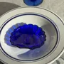 Decorative objects - D10" blue glass shell cup - OFFICE OBJETS