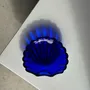 Decorative objects - D10" blue glass shell cup - OFFICE OBJETS