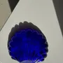 Decorative objects - D10" blue glass shell cup - OFFICE OBJETS