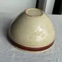 Platter and bowls - Large salad bowl in speckled beige with ochre frieze H14 D25 - OFFICE OBJETS