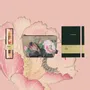 Papeterie bureau - Grande trousse de maquillage en velours de coton avec broderie d'oisea - BIEN MOVES