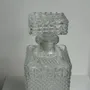 Carafes - H23 L9 vintage diamond-tipped glass whiskey carafe - OFFICE OBJETS