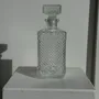 Carafes - H23 L9 vintage diamond-tipped glass whiskey carafe - OFFICE OBJETS