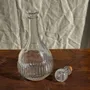 Carafes - Carafe vintage panse ronde en verre moulé à bouchon de liège H27 - OFFICE OBJETS