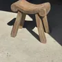 Stools - Ancient teak quadripod stool from Indonesia H 50 L 52 - OFFICE OBJETS