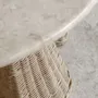 Coffee tables - Plissé Marble & Rattan Coffee Table - LO-FI HOUSE