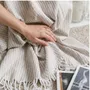 Throw blankets - Cotton Throw Topaz - LANAVITTA