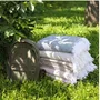 Throw blankets - Cotton Throw Topaz - LANAVITTA
