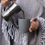 Throw blankets - Cotton Throw Topaz - LANAVITTA