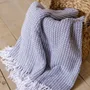 Throw blankets - Cotton Throw Topaz - LANAVITTA