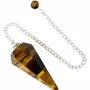 Jewelry - 6-Facet Conical Tiger's Eye Pendulum - ARABESK