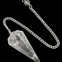 Jewelry - Brazilian Rock Crystal Conical 6-Facet Pendulum - ARABESK