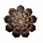 Bougeoirs et photophores  - Porte Encens Métal Grande Fleur de Lotus 8.5 cm - ARABESK