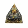 Decorative objects - Tiger's Eye & Black Obsidian Orgonite Pyramid, Tree of Life & Spiral Base - ARABESK