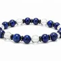 Bracelets - Rock Crystal & AA-Grade Lapis Lazuli Bracelet, 8mm Beads - ARABESK