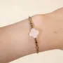 Bracelets - Lucky Bracelet, Rose Quartz – Clover - ARABESK