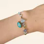 Bracelets - Aquamarine AA Protection Bracelet – Evil Eye - ARABESK