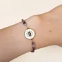 Bracelets - Amethyst A+ Protection Bracelet – Protective Eye Medallion - ARABESK