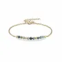 Bracelets - Faceted African Turquoise A Bracelet – Gold-Tone Stainless Steel - ARABESK