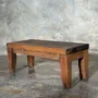 Footrests - Small antique rectangular quadripod teak bench from Indonesia H20 L45 - OFFICE OBJETS