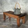 Footrests - Small antique rectangular quadripod teak bench from Indonesia H20 L45 - OFFICE OBJETS