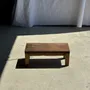 Footrests - Small antique rectangular quadripod teak bench from Indonesia H20 L45 - OFFICE OBJETS