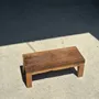 Footrests - Small antique rectangular quadripod teak bench from Indonesia H20 L45 - OFFICE OBJETS