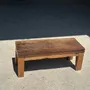 Footrests - Small antique rectangular quadripod teak bench from Indonesia H20 L45 - OFFICE OBJETS