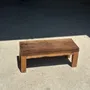 Footrests - Small antique rectangular quadripod teak bench from Indonesia H20 L45 - OFFICE OBJETS