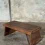Footrests - Small low bench in ancient teak from Indonesia H16 W39 - OFFICE OBJETS